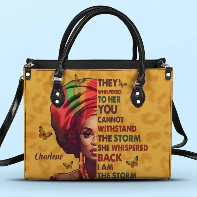 I Am the Hurricane - Bestie Custom Leather Handbag - Thoughtful Gifts for BFF, Sisters
