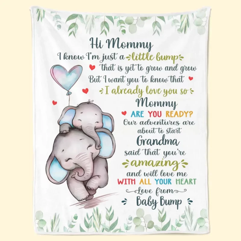 In Our Hearts Before You Were Born - Customized Family Blanket - Perfect Gift for Mother’s Day, Baby Shower, or First-Time Moms - Image 2