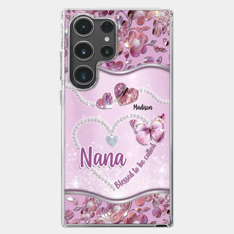 Love Grows in Nana’s Arms - Custom Clear Phone Case with Personalized Family Design - Mother's Day, Gift For Mom, Grandma - Image 6