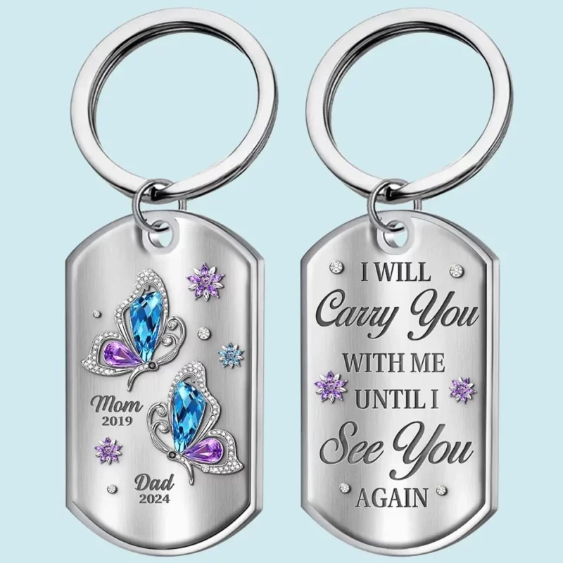 Missing You Already - Custom Remembrance Keychain - Heartfelt Christmas and Memorial Gift for Family