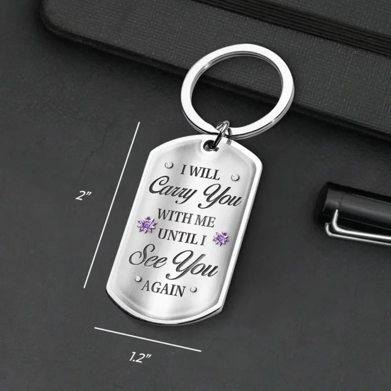 Missing You Already - Custom Remembrance Keychain - Heartfelt Christmas and Memorial Gift for Family - Image 5