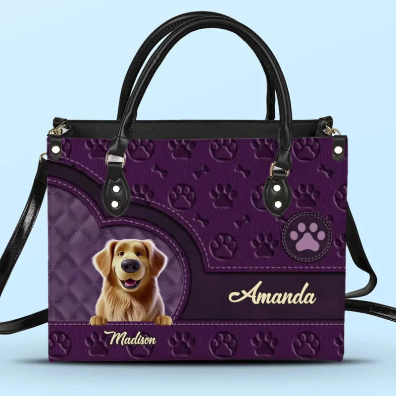 Whiskers of Love and Loyalty - Dog Custom Leather Handbag - Perfect Gifts for Pet Lovers, Pet Owner - Image 2