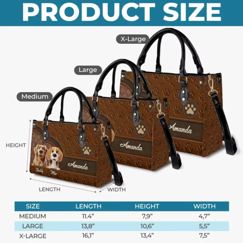 Whiskers of Love and Loyalty - Dog Custom Leather Handbag - Perfect Gifts for Pet Lovers, Pet Owner - Image 5