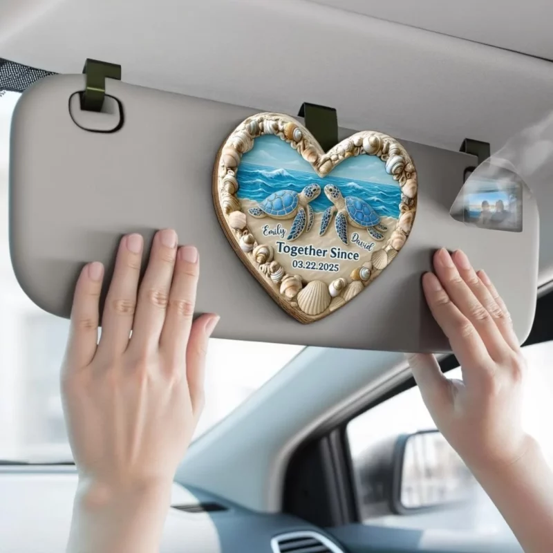 Wild Hearts, Free Souls - Customized Couple Car Visor Clip - Anniversary, Gift For Couple, Husband , Wife - Image 4