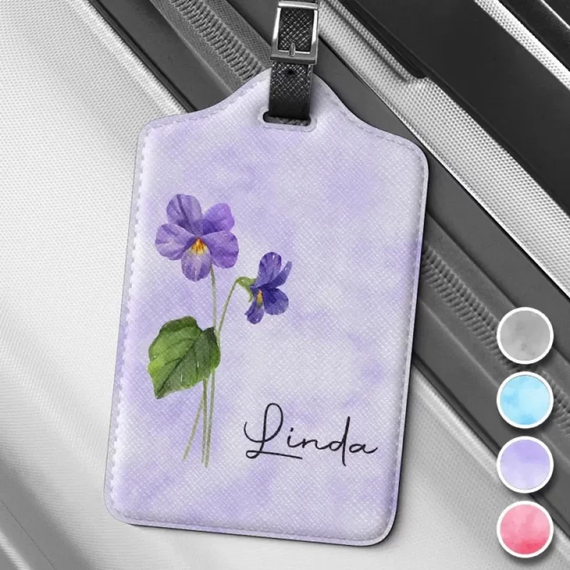 Bloom Where You Are Planted - Customizable Travel Luggage Tag - Gift For Travel Lovers, Best Friends, Sisters