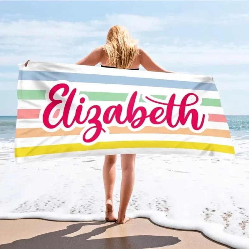 Beach Bound - Custom Personalized Beach Towel for Bestie - Summer Vacation Gift, Gift For Best Friends, Sisters