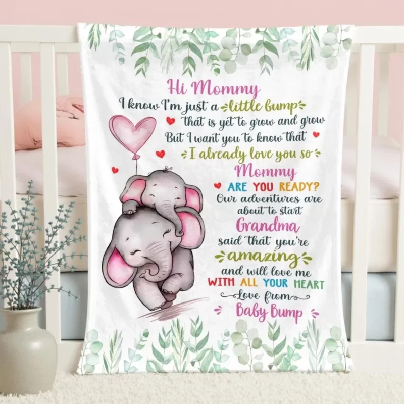 In Our Hearts Before You Were Born - Customized Family Blanket - Perfect Gift for Mother’s Day, Baby Shower, or First-Time Moms