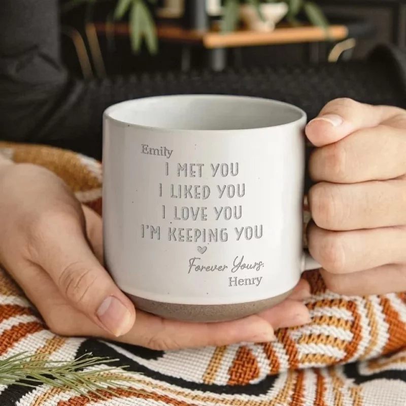 Chosen by Love, Meant to Be - Couple Personalized  Mug - Timeless Anniversary Surprise for Your Partner - Image 8